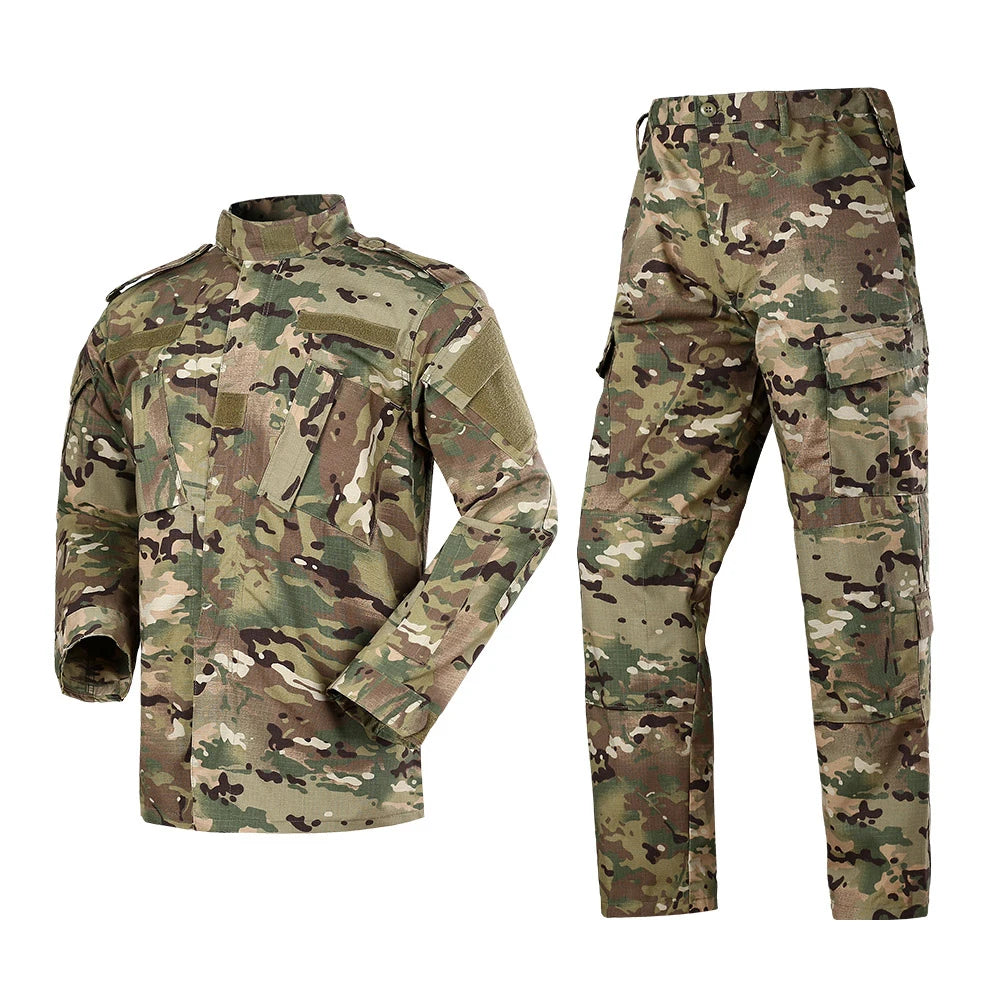 Military Uniform Navy Blue Camouflage Suits Outdoor Tactical Uniform Airsoft Clothing Military Tactical Gear Man Army Uniform