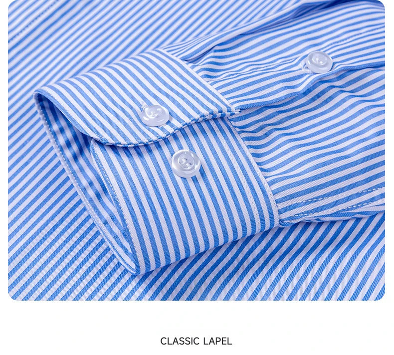 8XL Mens Shirts Long Sleeve Big Sizes Anti-wrinkle Business Men Shirt Long Sleeves Dress Shirts For Men Slim Fit Camisa Social