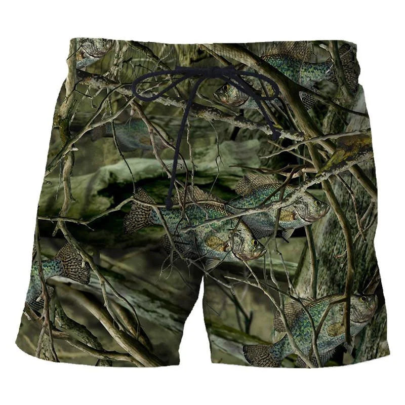 Camouflage Leaf 3D Print Sport Quick-dry Breathable Men Women Pant Outdoor Street Casual Fashion Loose Run Fitness Shorts Summer