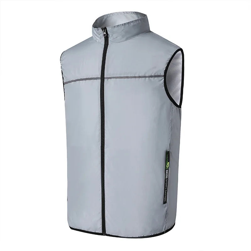 Summer Cooling Fan Vest Wearable Air Conditioner Sleeveless Jacket with USB Rechargeable Fans for Outdoor Tactical Fishing Work