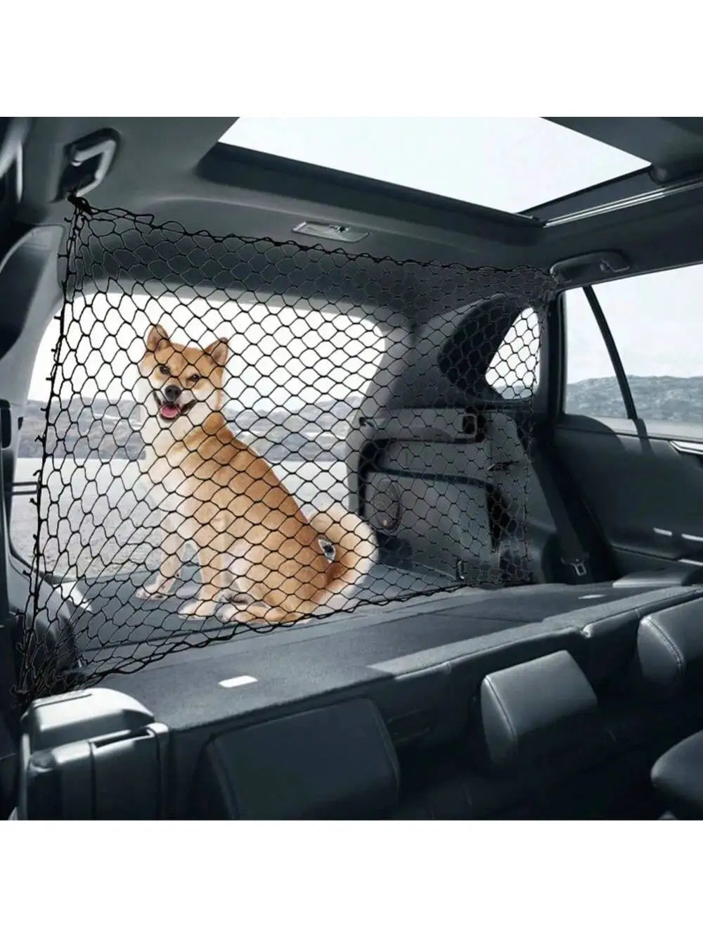 Car Trunk Fence Net Dog Isolation Protection Net Car Mounted Rear Seat Dog Safety Net Sturdy Elastic Pet Fence for Any Vehicle