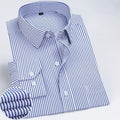 Business Dress Shirt Men's Long-sleeve Autumn Spring Fashion Solid Casual Formal White Work Office Simple Basic Man Clothe S-7XL