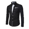 1pcs Men Long Sleeve Shirt Man Solid Color Thin Business Shirt Male Fashion Classic Basic Casual Shirt Coat Men's Slim Top M-3XL