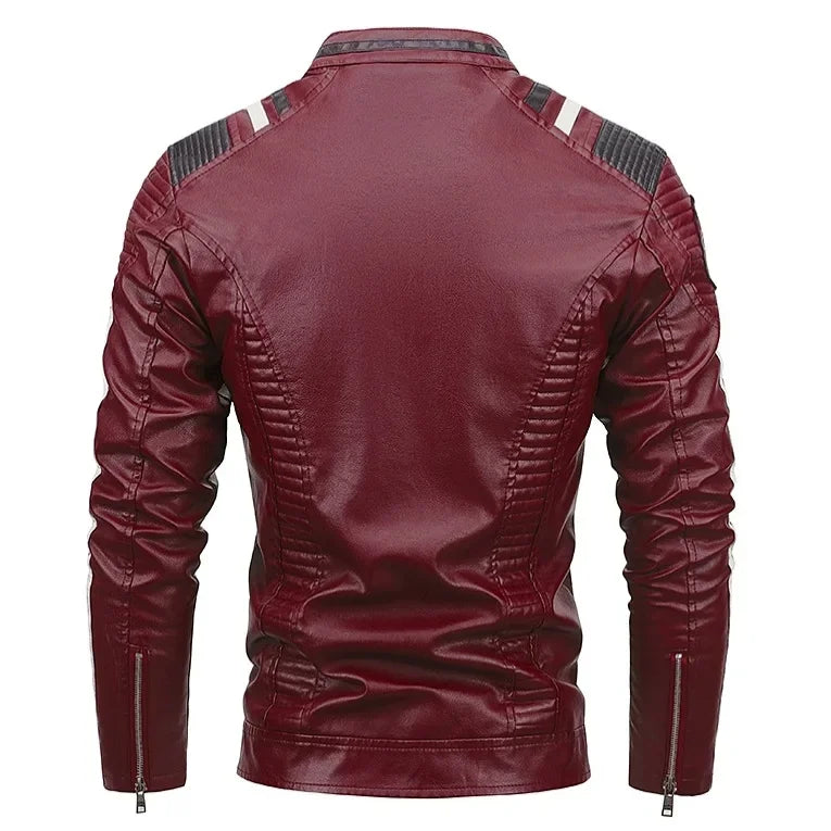 Male PU Blazers Moto Style Jackets Leather Jackets New High Quality Men's Casual PU Leather Jacket Trend New Windproof Coat