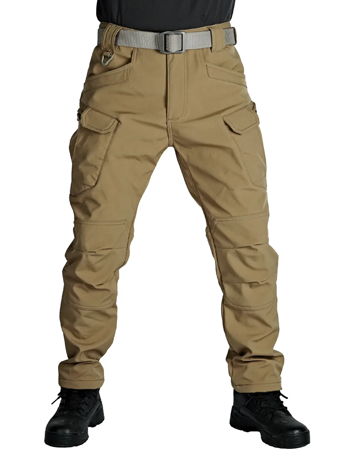 Men's Autumn Winter Softshell Elastic Camping Hiking Trekking Fishing Hunting Pants Outdoor Cycling Tactical Cargo Trousers