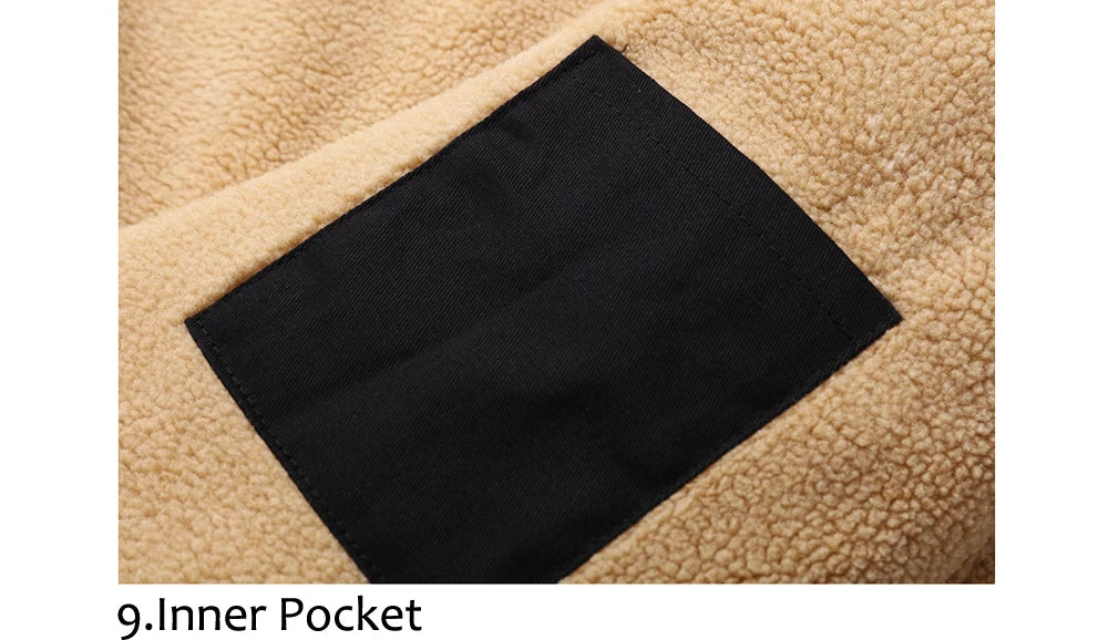 Autumn Winter Men's Fleece Jackets Casual Male Outdoor Windbreaker Work Jacket Mens Thermal Warm Tactical Coats Clothing