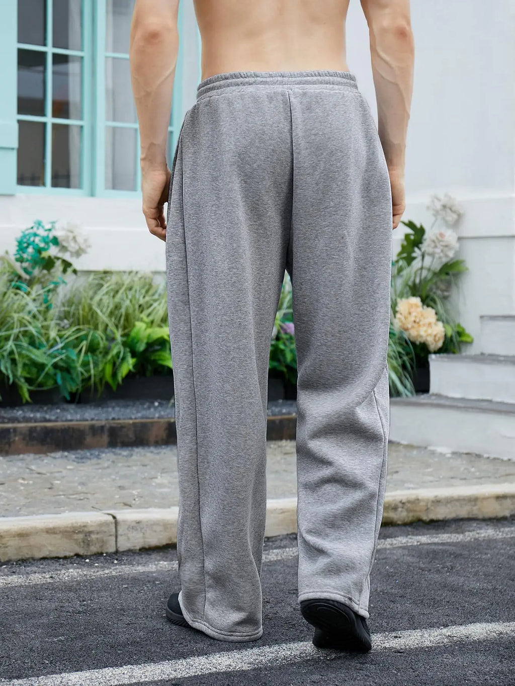 Y2k Harajuku Wide Leg Sweatpants Women Streetwear Baggy Oversize Gray Sports Pants High Waist Drawstring Casual Joggers Trousers
