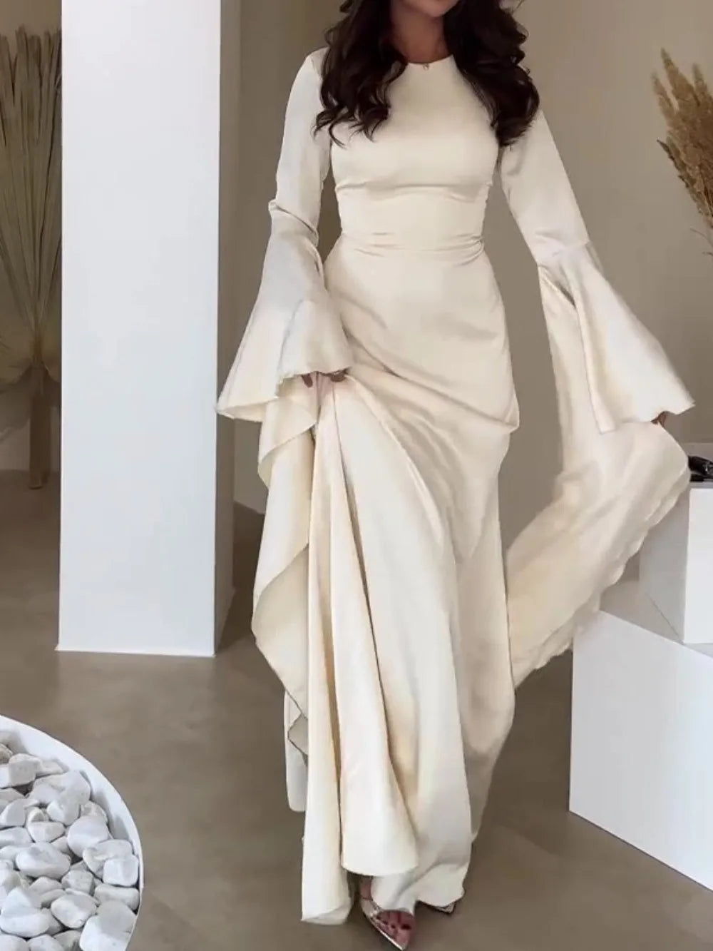 Eid Muslim Women Dress Abaya Flare Sleeve Vestidos Largos Party Caftan Jalabiya Ramadan Long Dresses Dubai Kaftan Arab Robe 2025