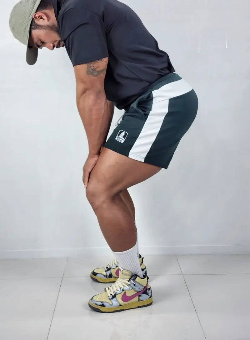 Men's Basketball 3-Point Sports Shorts Gym Fitness Training Elastic Loose Summer Beach Bodybuilding Shorts with Zip Pocket
