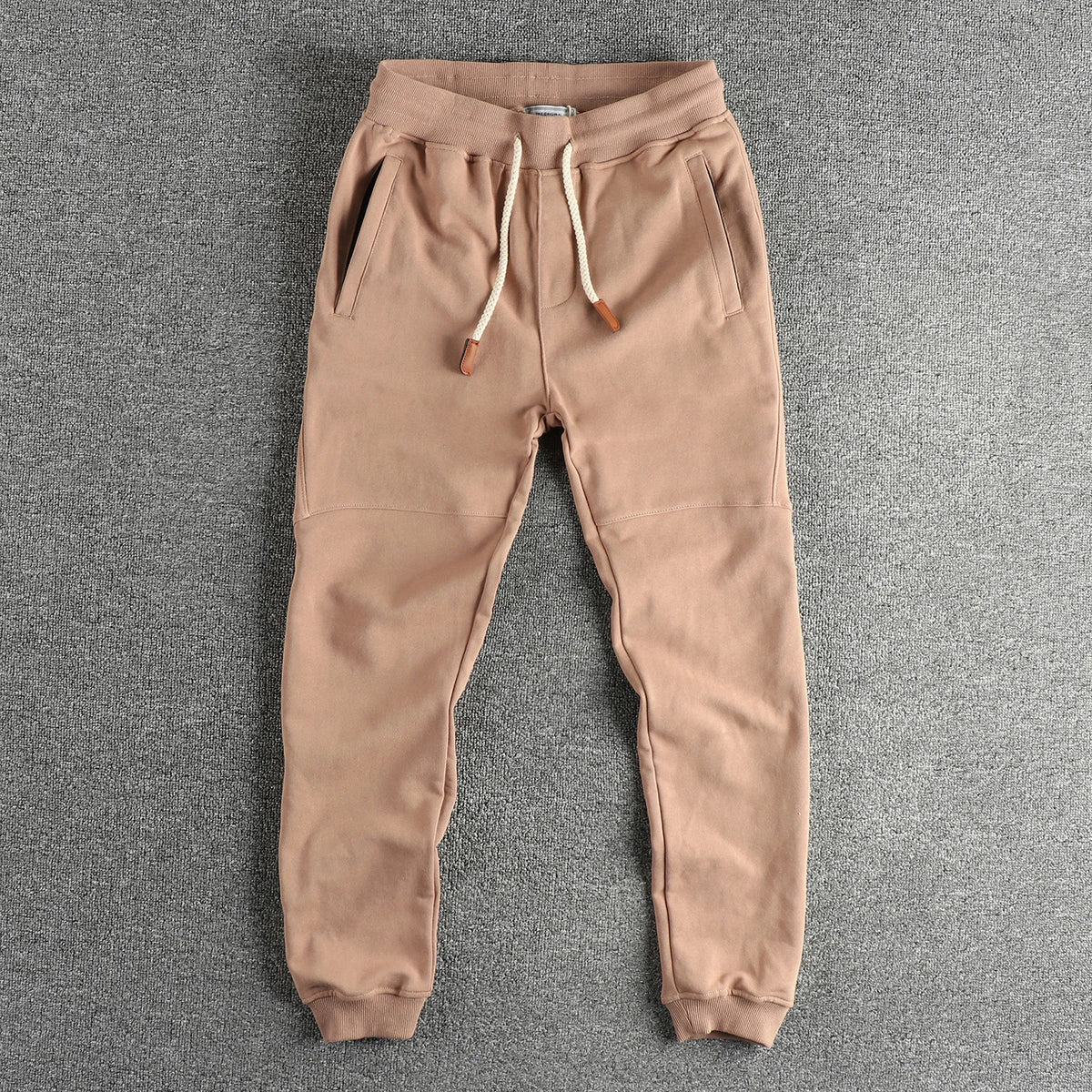 Autumn Japanese Retro Knitted Ankle-length Sweatpants Men's Fashion Elastic Waist Drawstring Sport Casual Ankle-tied Pants