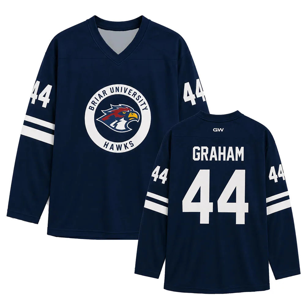 Men Women Clothing TV Off Campus Briar University Hockey Jersey Graham 44 22 DI LAURENTIS 66 Tucker46 T-shirt Graphic Merch Tee