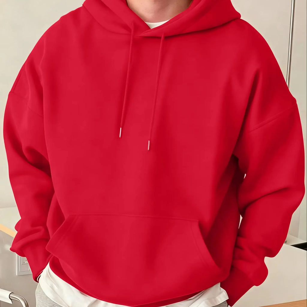 Fashion Solid Sweatshirt Sport Comfy Tracksuit Fleece Autumn Hoodies Man Basics Warm Streetwear Casual Jogging Clothes Unisex