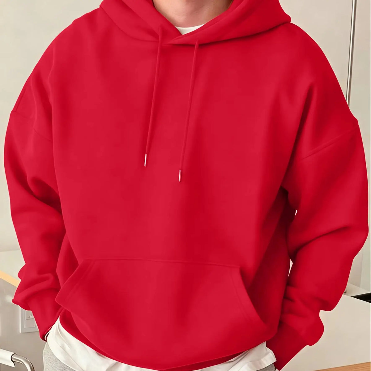 Fashion Solid Sweatshirt Sport Comfy Tracksuit Fleece Autumn Hoodies Man Basics Warm Streetwear Casual Jogging Clothes Unisex