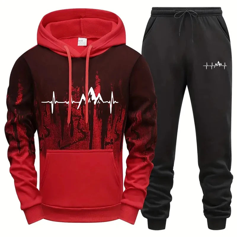 2025 Autumn Winter Men's Set Hoodie Sets Men Tracksuit Sportswear Hoodies or Sweatpant Male Warm Clothing Pullover Sweatshirts
