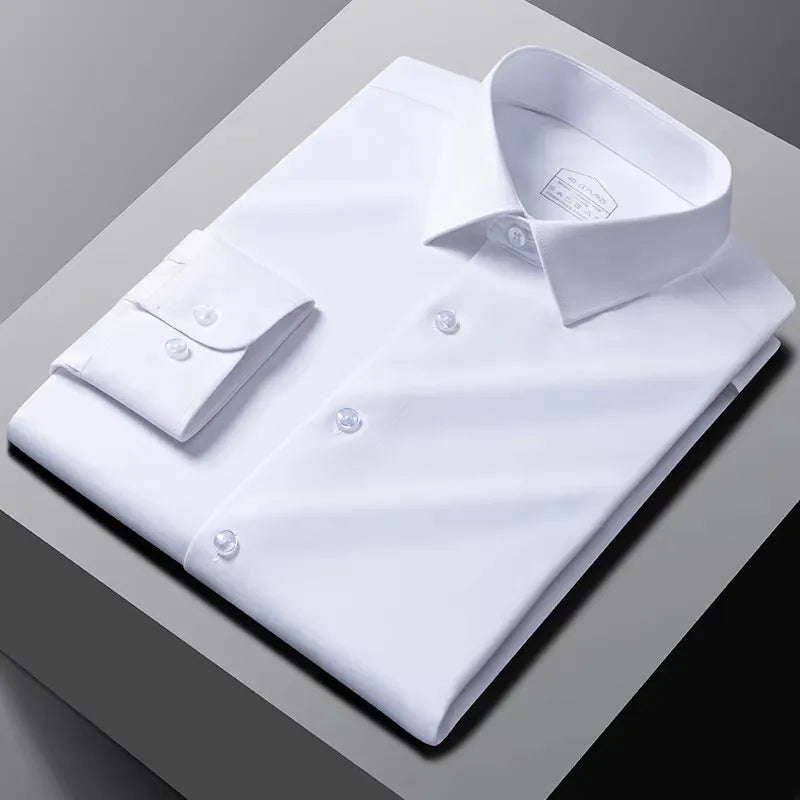 8XL Mens Shirts Long Sleeve Big Sizes Anti-wrinkle Business Men Shirt Long Sleeves Dress Shirts For Men Slim Fit Camisa Social