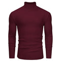 New Men's Slim Fit Turtleneck Sweater Casual Twist Patterned Pullover Knitted Sweaters Autumn Long Sleeve Stripe Streetwear