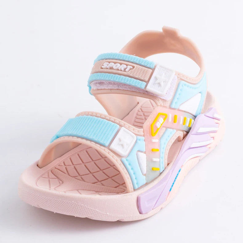 One Pairs of Summer Kids' Sandals Unisex Soft Bottom Casual Beach Shoes for Primary School Students