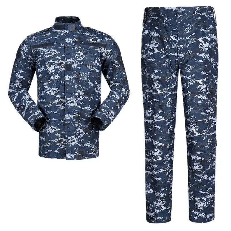 Military Uniform Navy Blue Camouflage Suits Outdoor Tactical Uniform Airsoft Clothing Military Tactical Gear Man Army Uniform