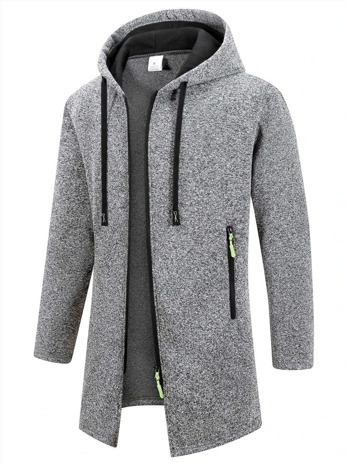 Autumn Winter Men's Hoodies Jacket Fleece Warm Zipper Hooded Sweatshirts Loose Casual Long Sleeve Coat Solid Color Outerwear