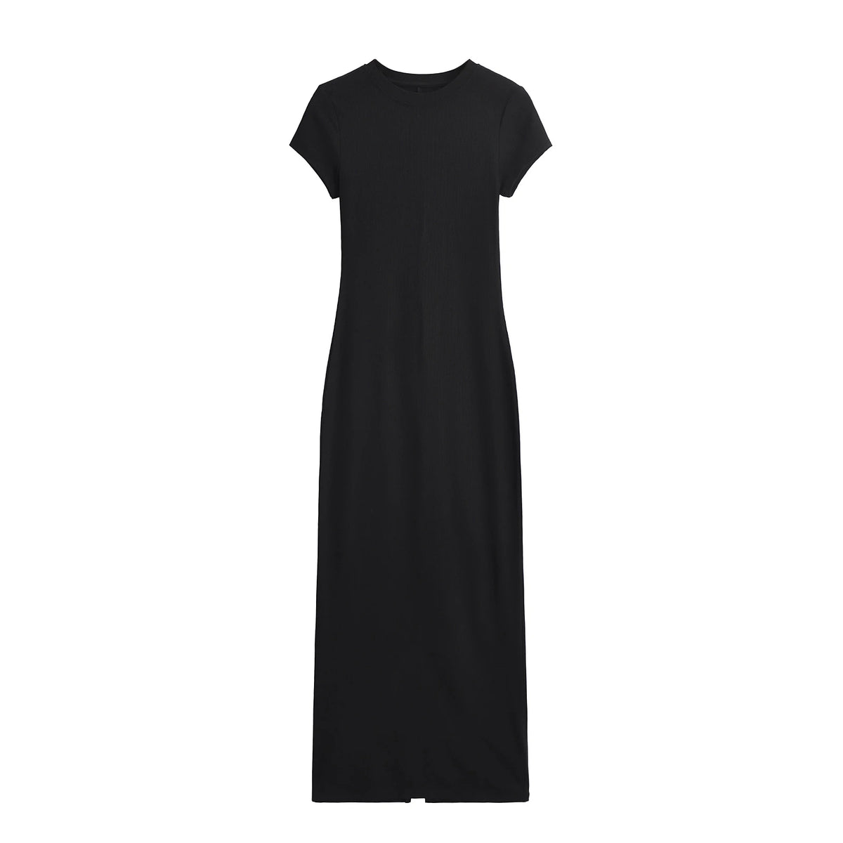 Short sleeve dresses for women 2025 Summer long dresses sexy one pieces black dresses vintage clothes midi dress bodycon knitted