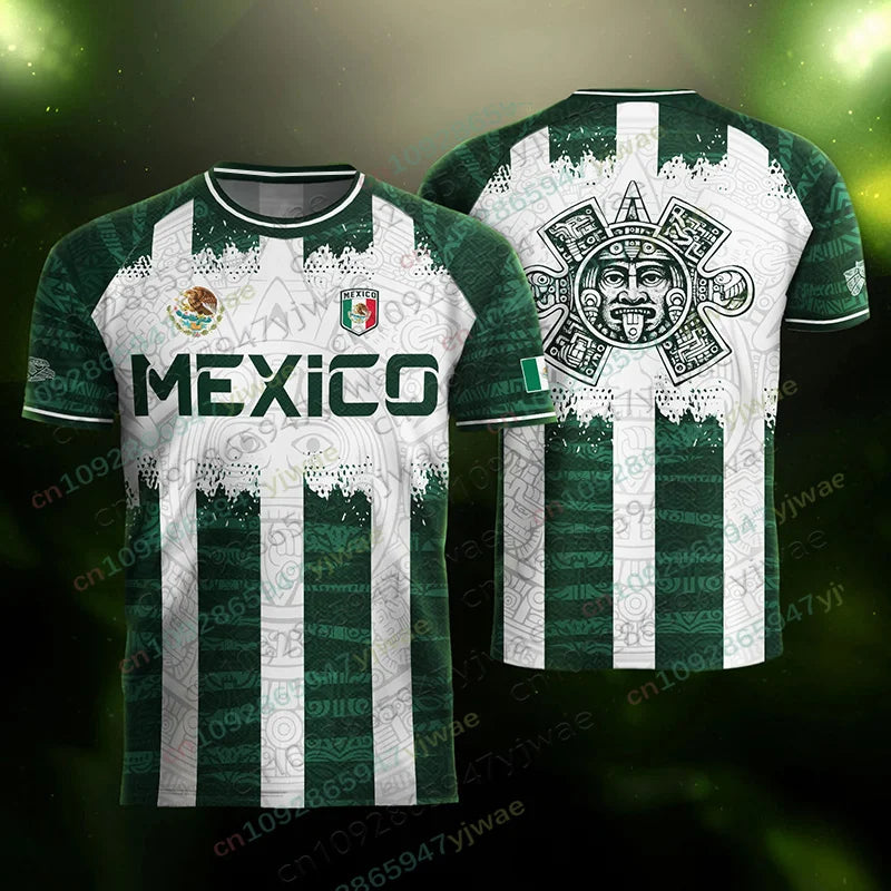 Mexico Special Youth Football Jersey Mens Women Casual Sport Breathable Top for Competition Training Tees Summer Men's Clothing