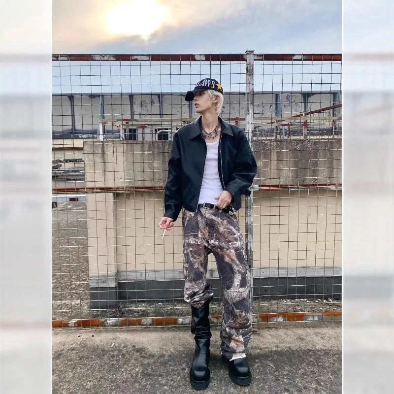 2026 New Men's Spring and Autumn PU Leather Jacket Short Cleanfit Loose Casual Motorcycle Top Warm Artificial Leather Coat
