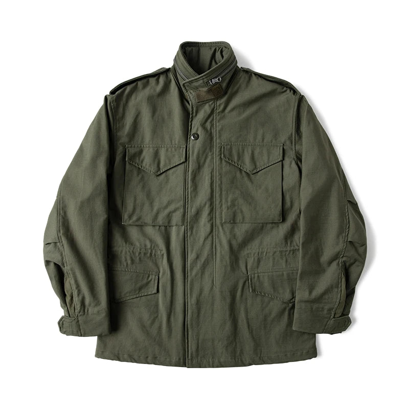 Rugged Bronson 1969 M65 Blended Satin Field Jacket M-65 Olive Green Jacket M51 Tactical Coat