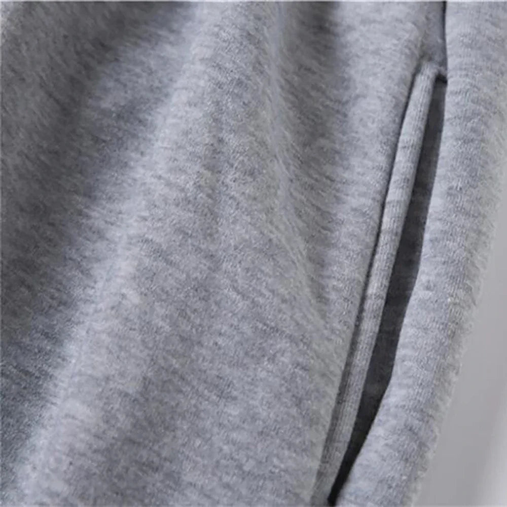 Mens Casual Pants Autumn Winter Fleece Sweatpants Men Running Jogger Sports Gym Trousers Fashion Solid Color Workout Long Pants