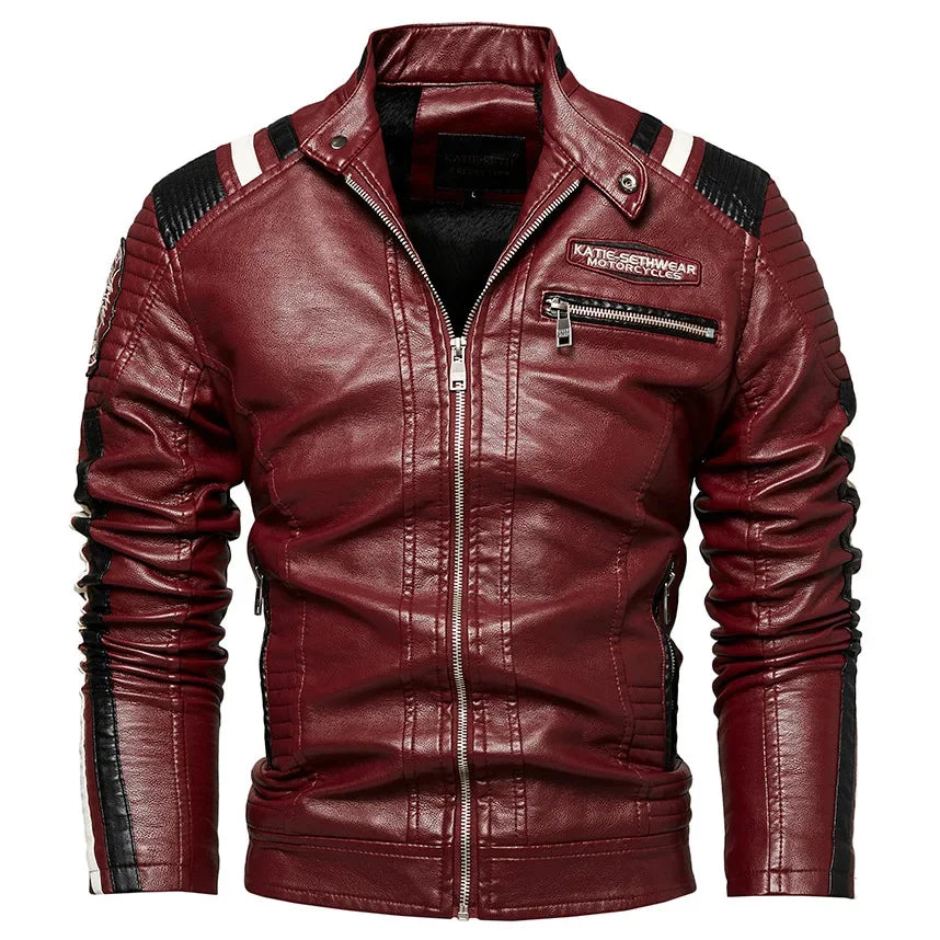 Male PU Blazers Moto Style Jackets Leather Jackets New High Quality Men's Casual PU Leather Jacket Trend New Windproof Coat