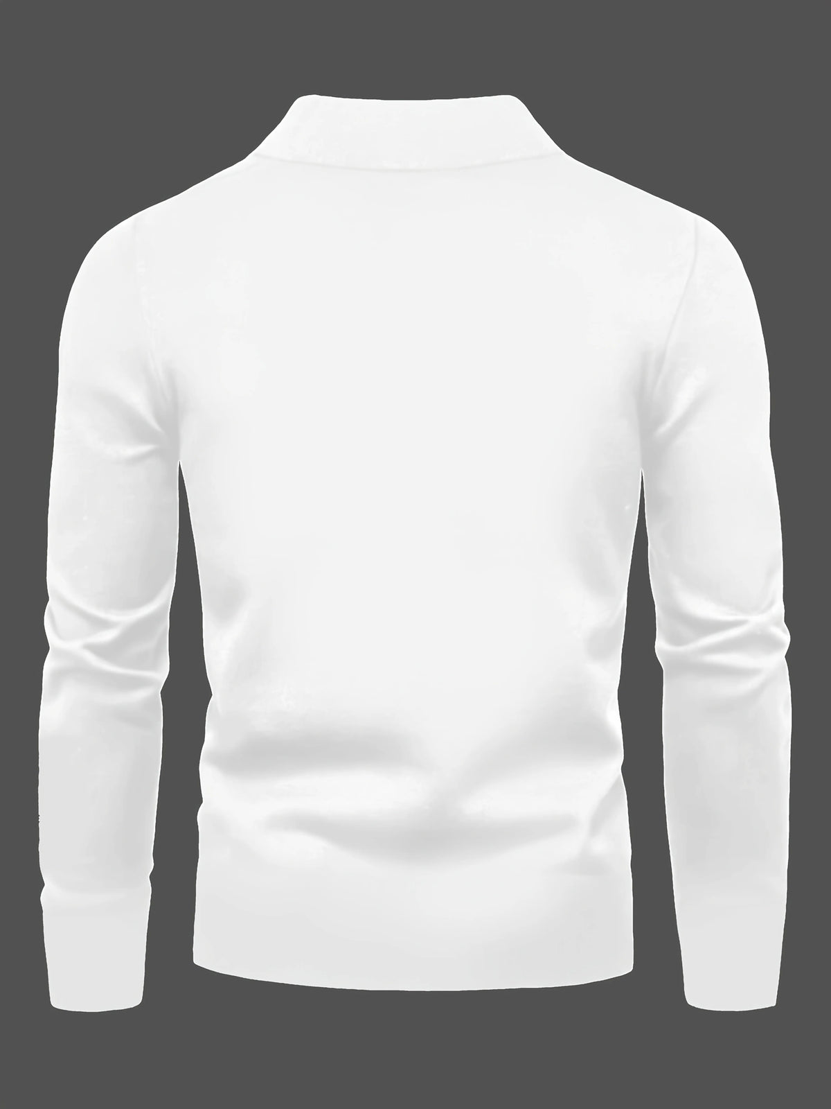 Men's Autumn and Winter Season T-Shirt with Angel Wings, Letter Print on the Neckline, Casual and Comfortable Long-Sleeve Crew N