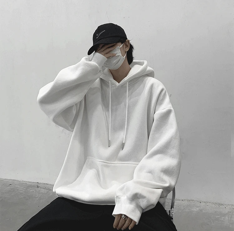 Fashion Men's Hoodies New Spring  Autumn Jogging Casual Loose Men's Top Solid Color Hoodies Sweatshirt Male Hip-hop Streetwear