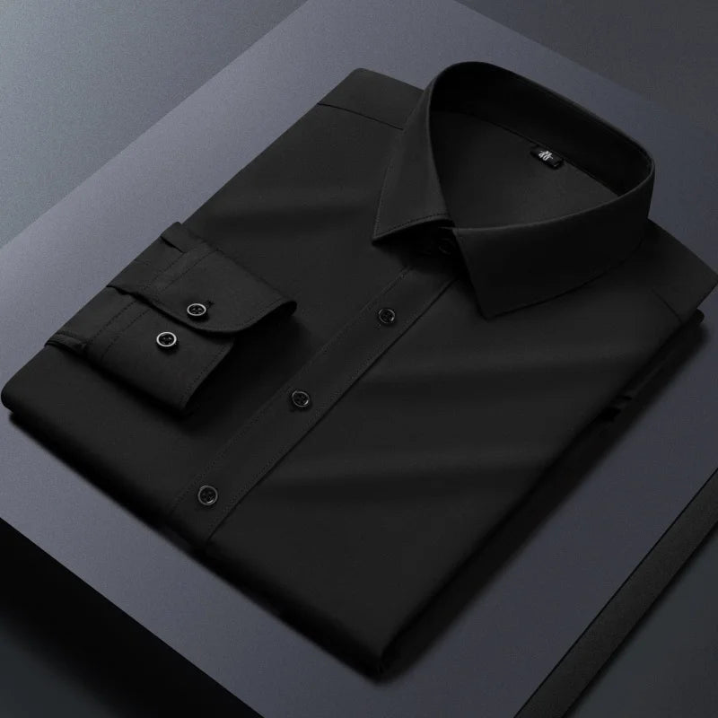 8XL Mens Shirts Long Sleeve Big Sizes Anti-wrinkle Business Men Shirt Long Sleeves Dress Shirts For Men Slim Fit Camisa Social