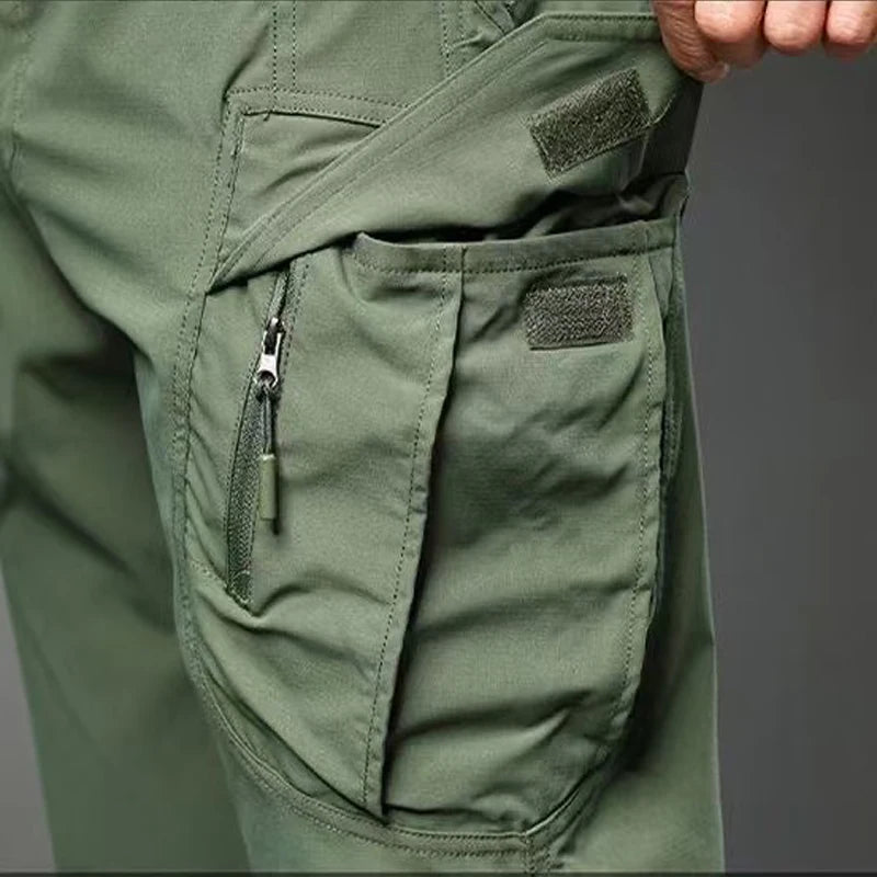 Men's Cargo Military Tactical Casual Trousers Softshell Elastic Spring Autumn Pants Hiking Camping Climbing Army Combat Running