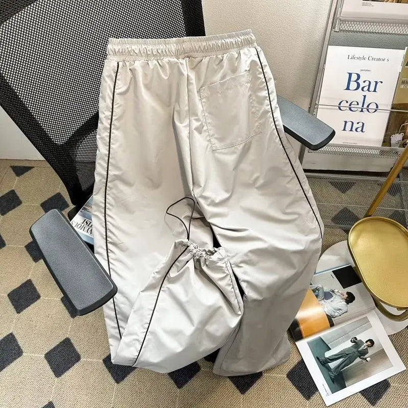 American Oversized Men's Casual Track Baggy Cargo Pants Wide Leg Streetwear Sweatpants Techwear Korean Y2K Pants Clothes Men
