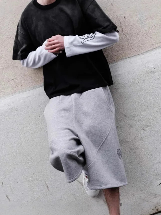 Y2K Retro Jogging Pants Streamlined Seams Street Trendy Embroidery Unisex Sweatpants Hip Hop Harajuku Streetwear Baggy Joggers