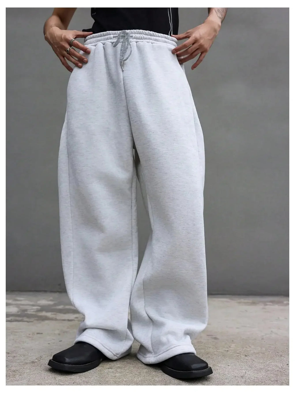 Y2k Harajuku Wide Leg Sweatpants Women Streetwear Baggy Oversize Gray Sports Pants High Waist Drawstring Casual Joggers Trousers
