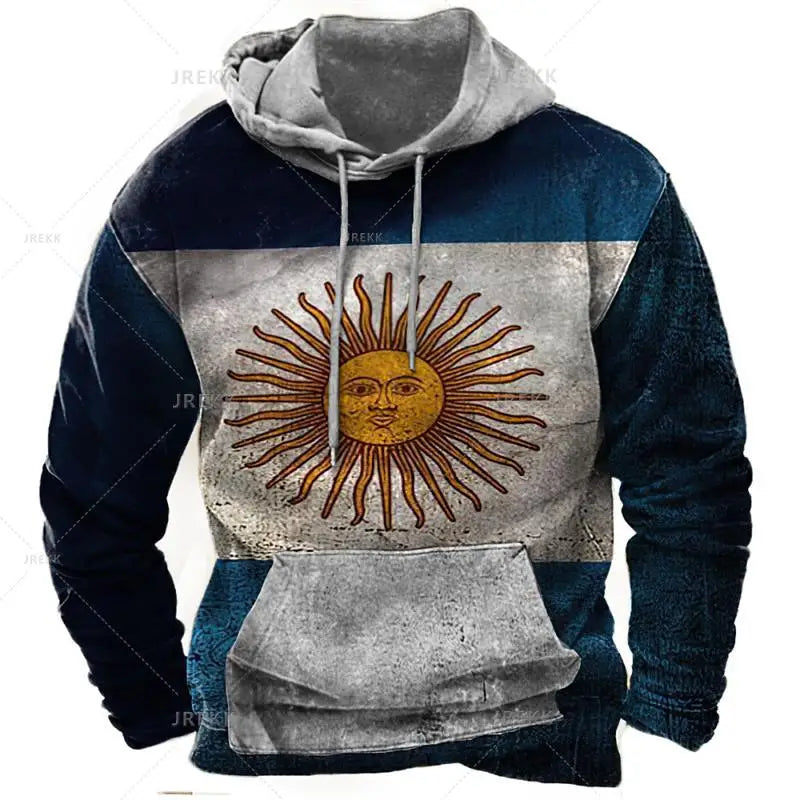 Spring And Autumn Retro men's Sweatshirt Hoodie For Men Oversized men's Clothing Casual India Harajuku men's Hoodie Hoodie