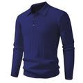 Autumn Mens Polo Sweater V Neck Long Sleeve Knit Button Polos Ribbed Casual Dress Pullover Sweaters Outdoor Winter Streetwear