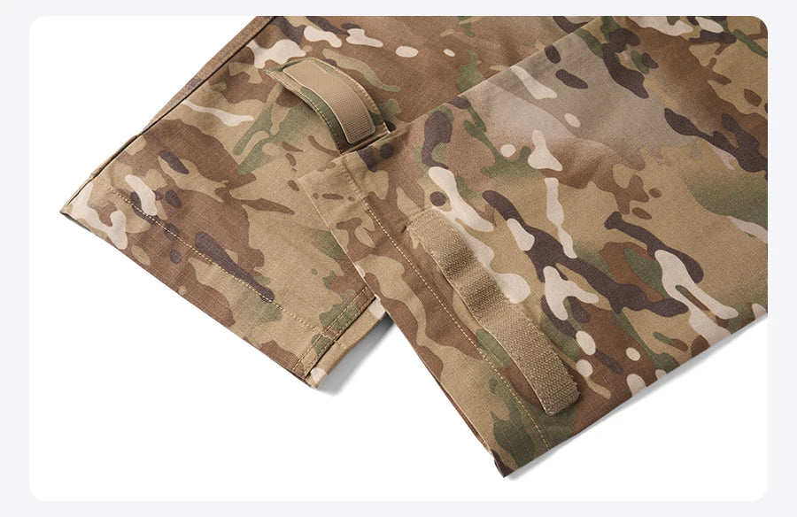 SIMWOOD 2025 Summer New Loose Straight Lightweight Camouflage Tactical Pants Men Cargo Outdoor Hiking Trousers