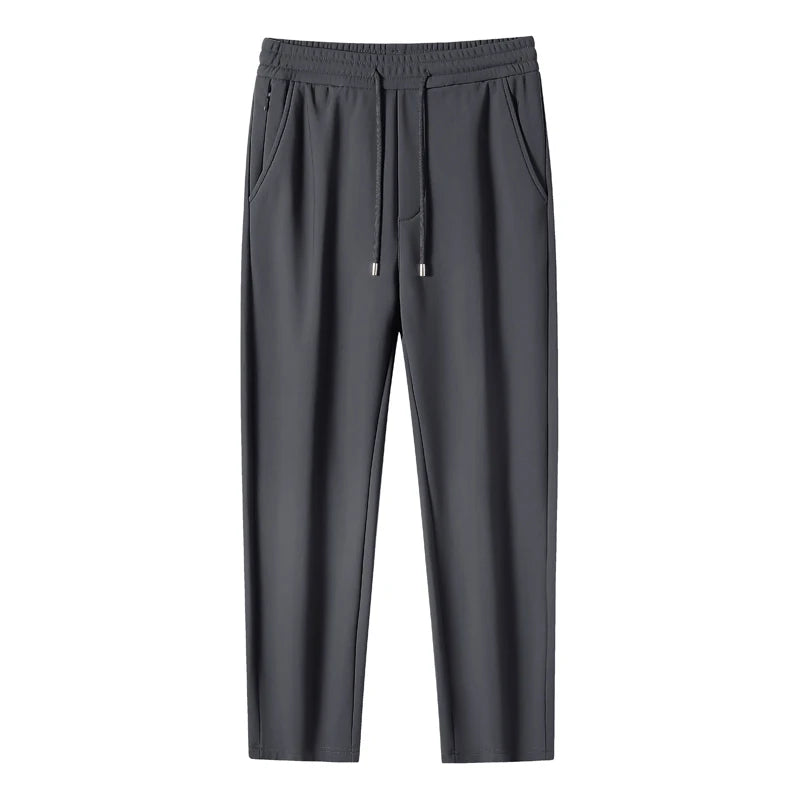Big Size 9xl 8xl Winter Fleece Sweatpants Men Thicken Warm Jogger Pants Drawstring Elastic Zip Pockets Thermal Straight Trousers