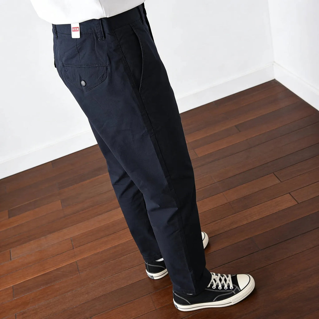 221# Summer New American Retro Thin Quick-drying Elastic Pants Men's Simple 97% Cotton Washed Commute Casual Straight Trousers