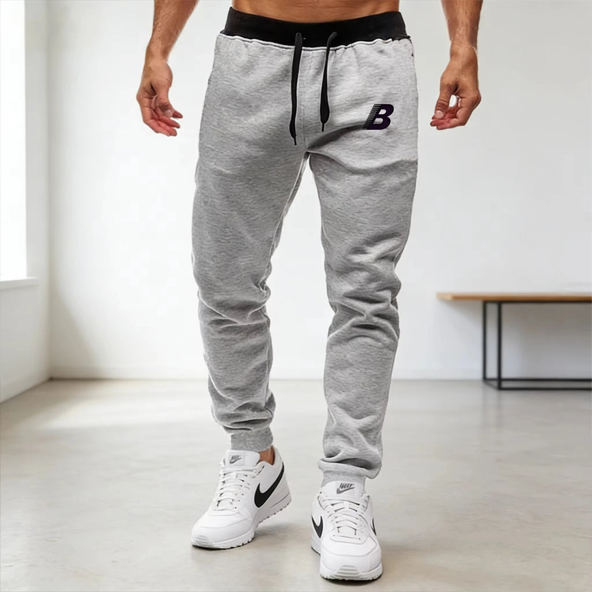 Letter B print Casual Sports Pants Running Workout Jogging Long Pants Gym Sport Trousers for Men Jogger Sweatpants men pants