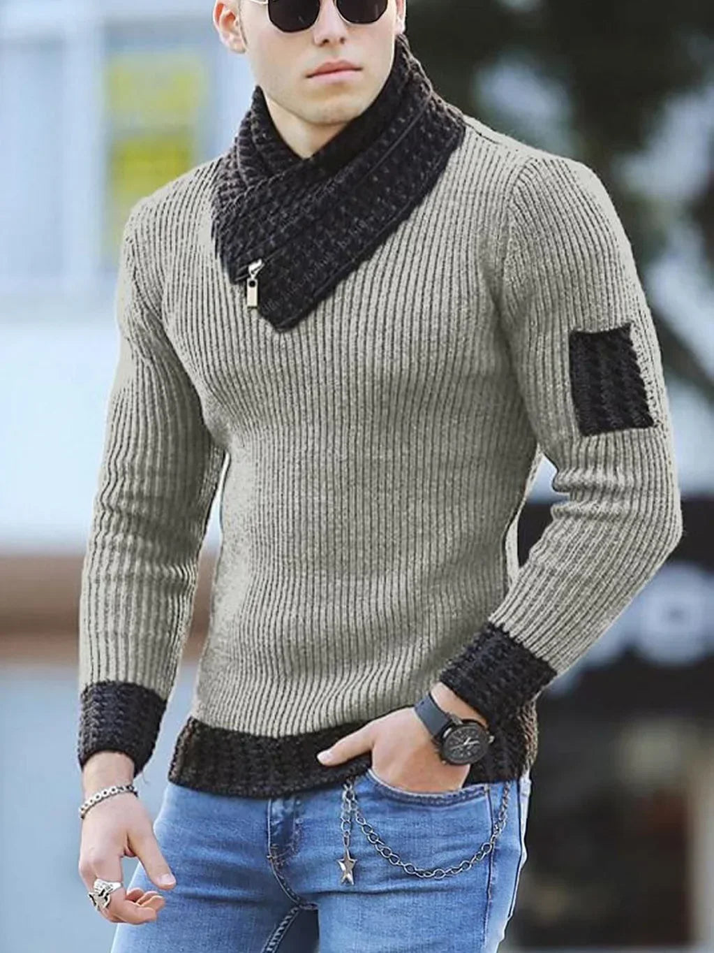 Customizable Turtleneck Winter Fashion Vintage Style Sweater Male Slim Fit Warm Pullovers Knitted Wool Sweaters Thick Top Men