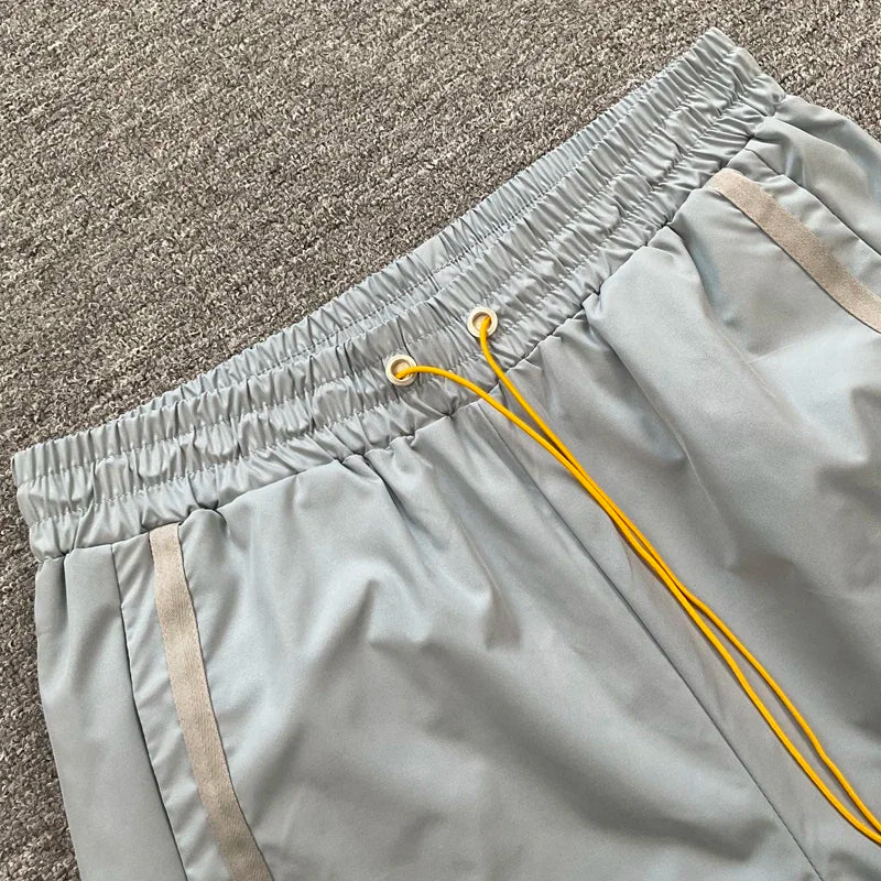 American Style Trendy Rhude Casual Shorts Loose Breathable Multi-color Mesh Beach Sports Shorts