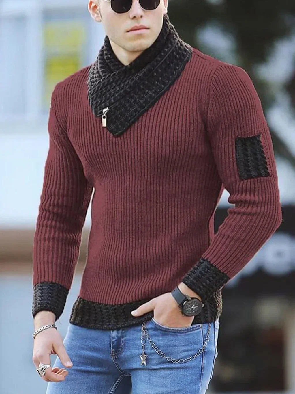 Customizable Turtleneck Winter Fashion Vintage Style Sweater Male Slim Fit Warm Pullovers Knitted Wool Sweaters Thick Top Men