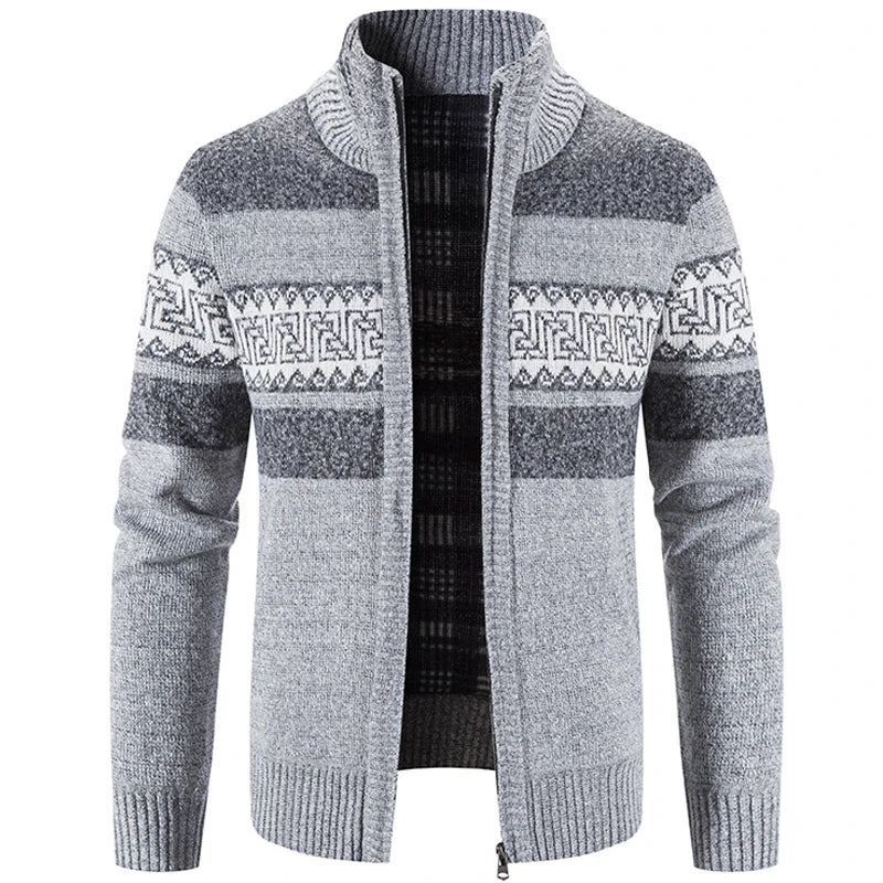 Knitted Cardigan For Men in Autumn and Winter Korean Sweater Stand Collar Joker Casual Coat Autumn Men's Coat